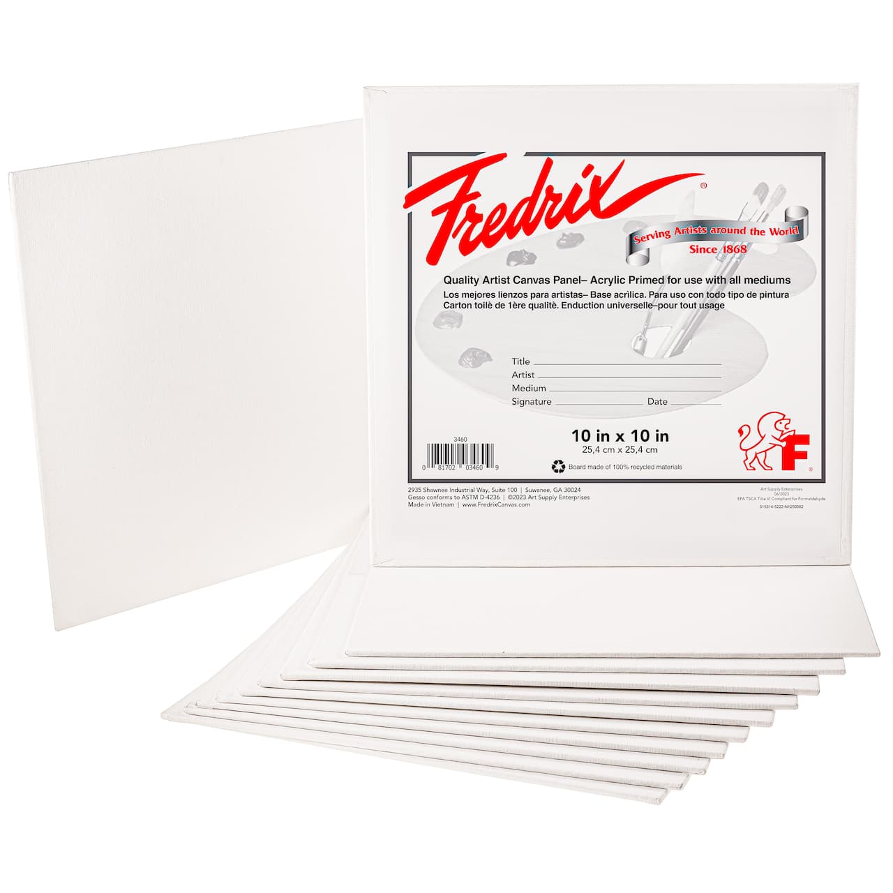 FREDRIX 12 Pack Artist Series Primed Canvas Panel